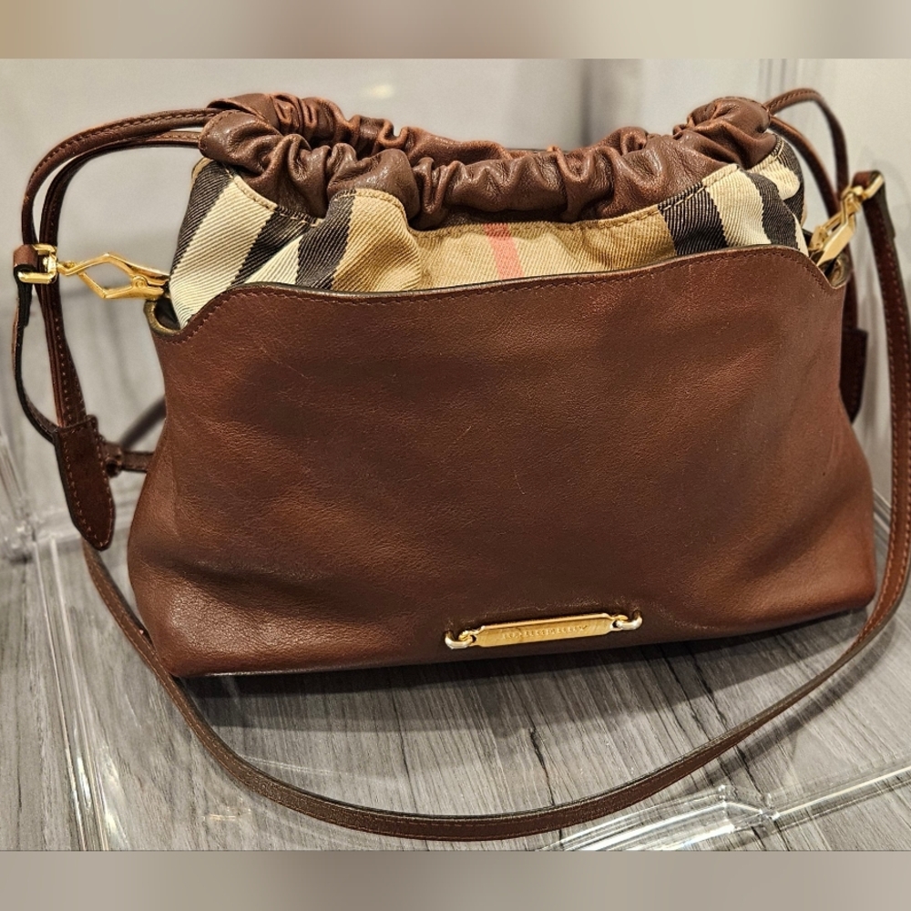 Burberry Brown and Tan Shoulder Bag - Picture 2 of 12